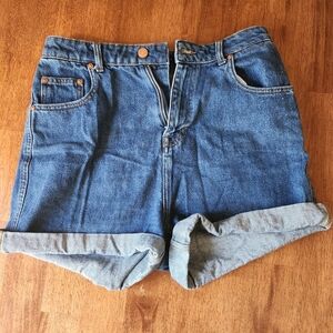 Frank and Oak High Rise Denim Shorts 100% Cotton Size 29